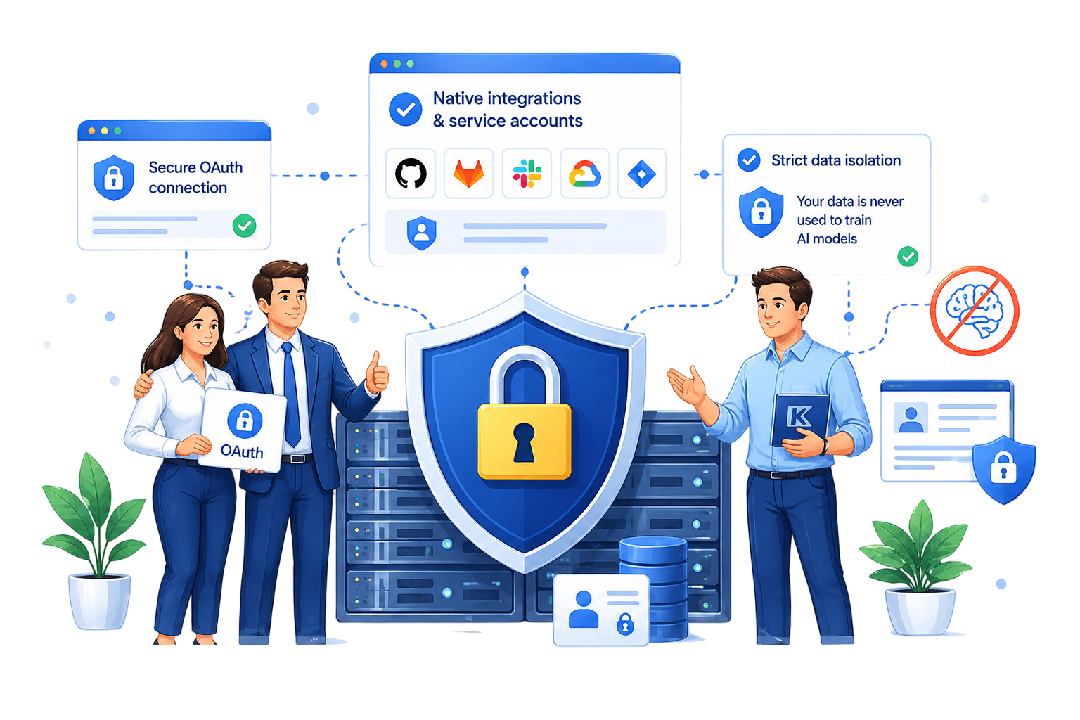 Security-first architecture illustration